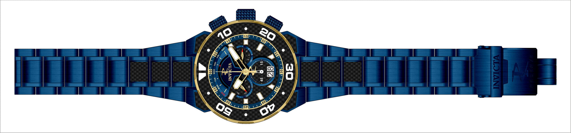 Band For Invicta Carbon Hawk 37713