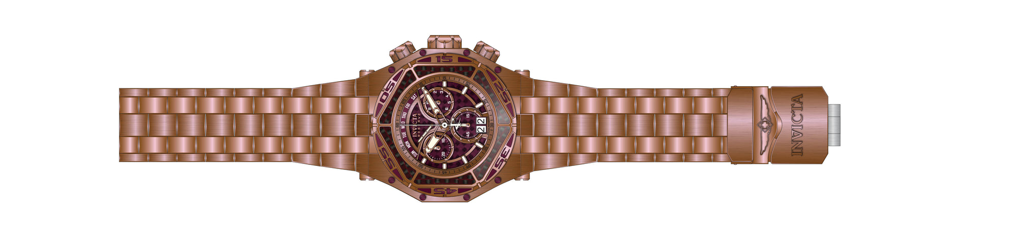 Band For Invicta Carbon Hawk 38928