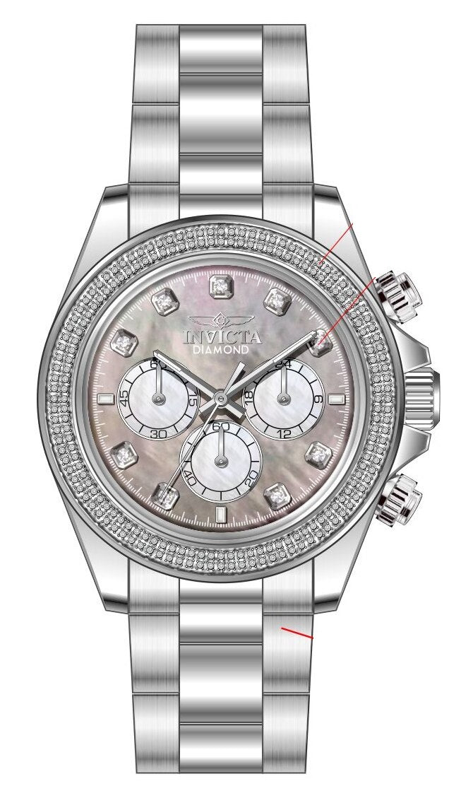 Band For Invicta Elite Diamond  Men 48752