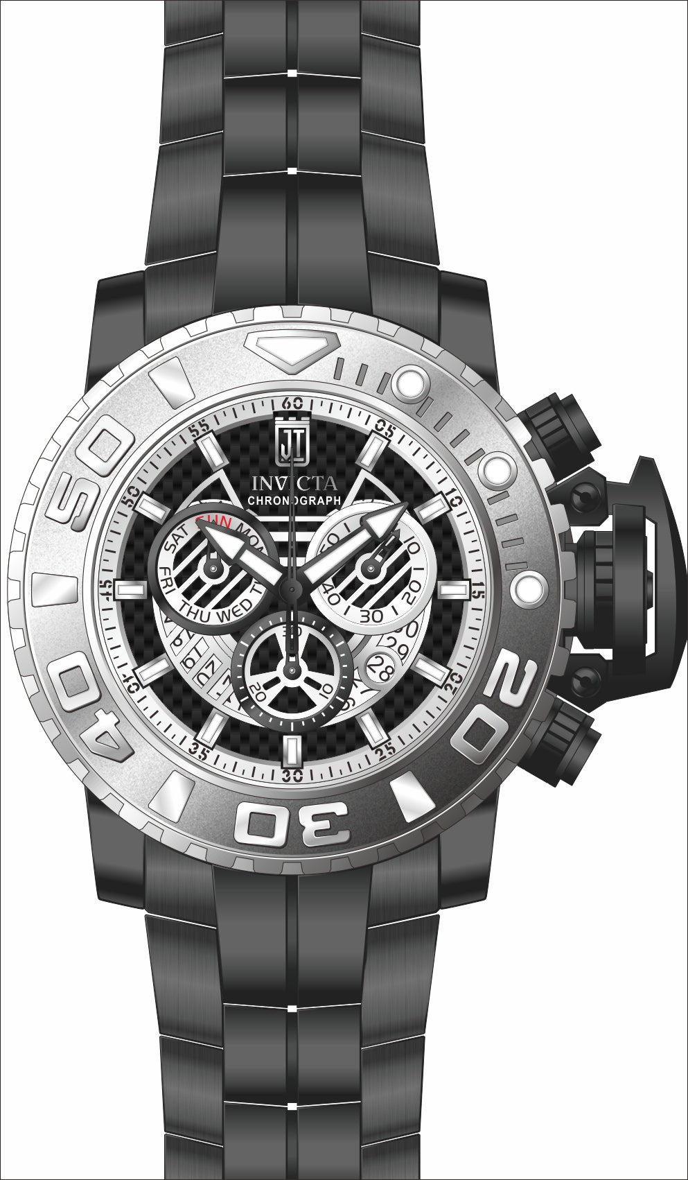 Band for Invicta JT Men 33995