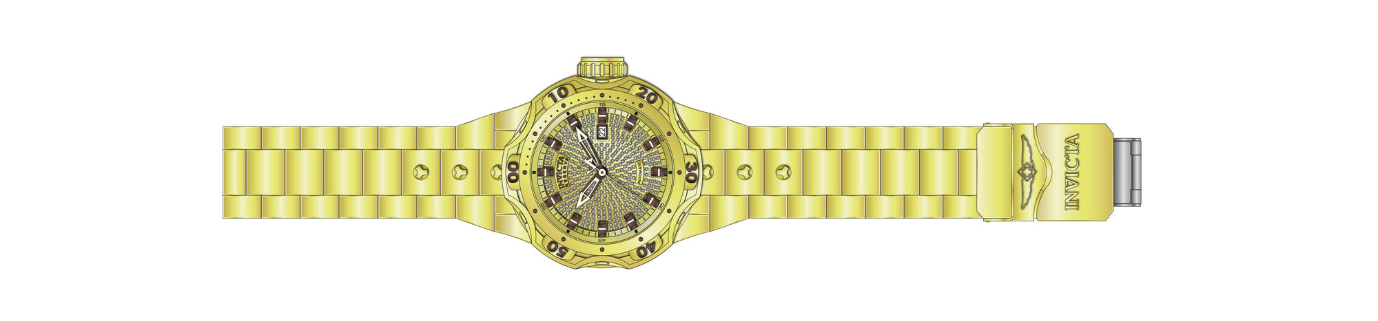 Parts for Invicta Reserve Venom Men Gold Label 34416