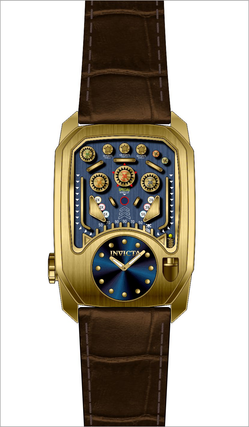 Band for Invicta Cuadro Zager Exclusive Men 35451