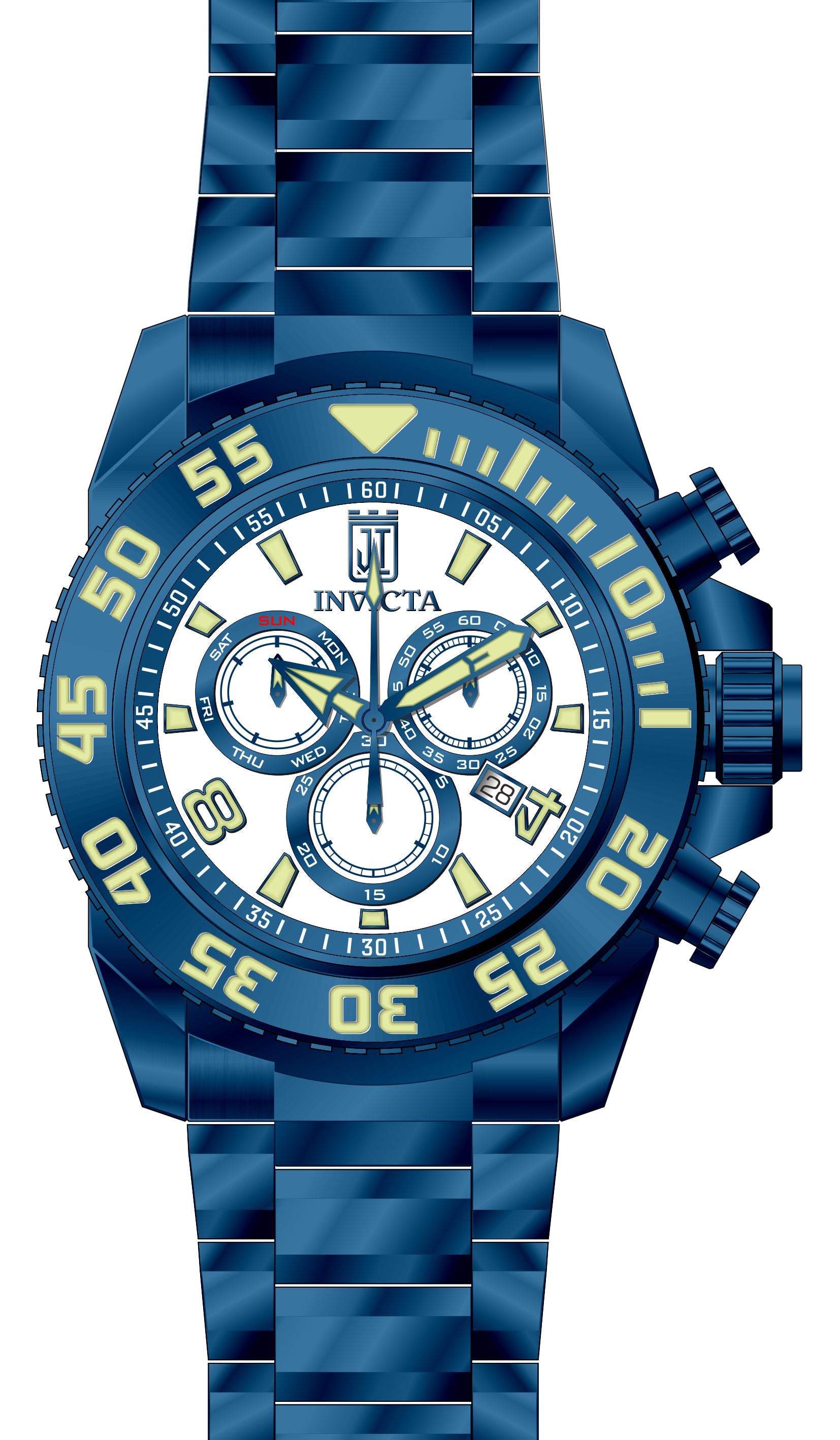 Band for Invicta JT Men 38053