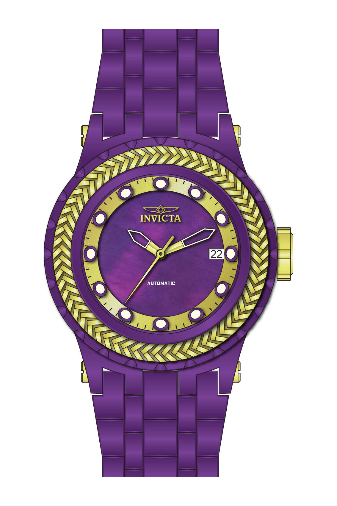 Band for Invicta Specialty men Purple Label 39038