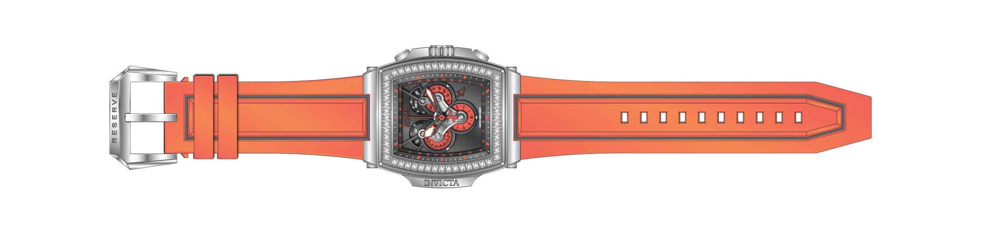 Band for Invicta S1 Rally Diablo Men None 43371