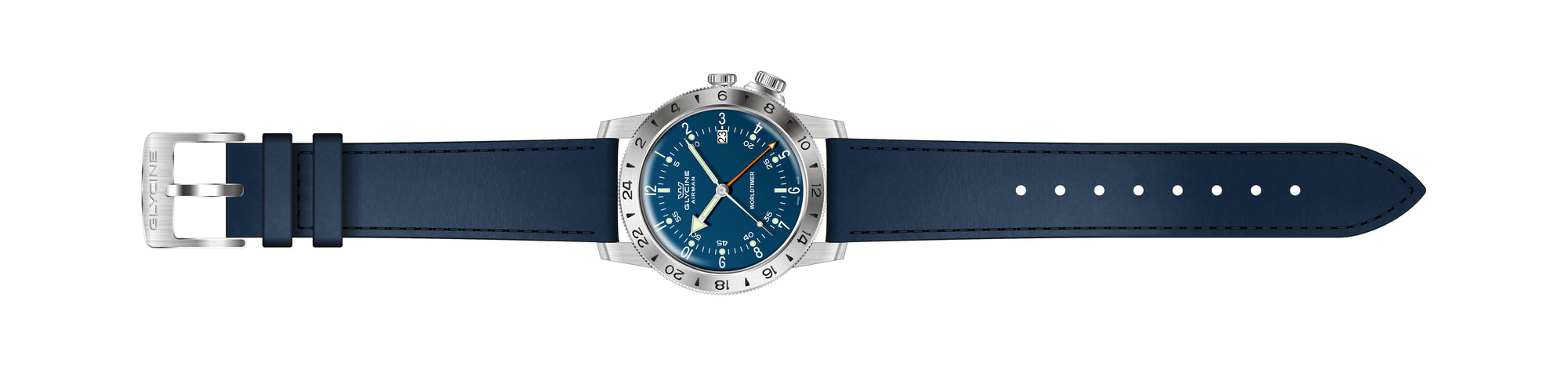 Band for Glycine Airman 42 Dual Time Quartz GL1049