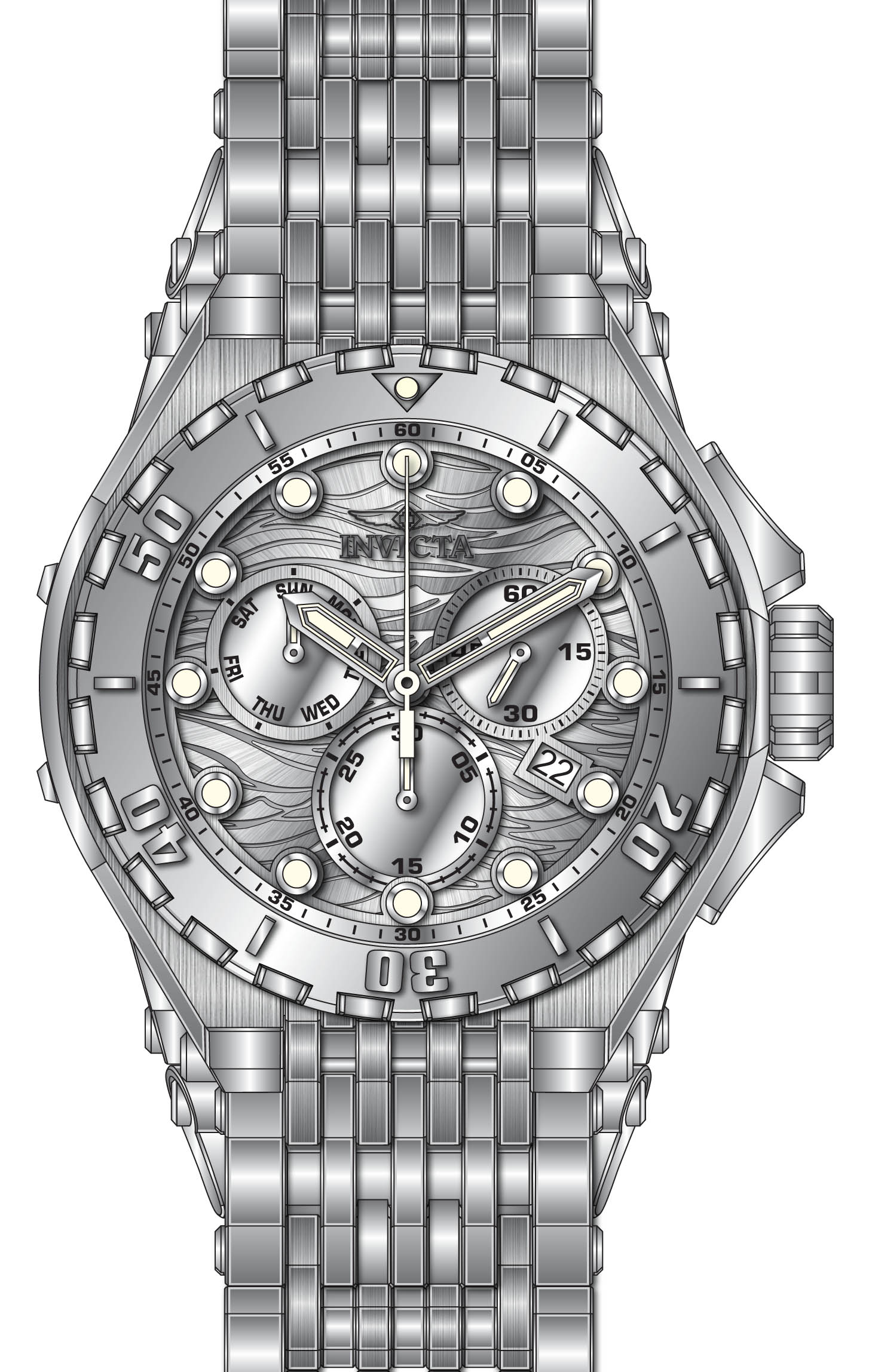 Band For Invicta Excursion  Men 44515