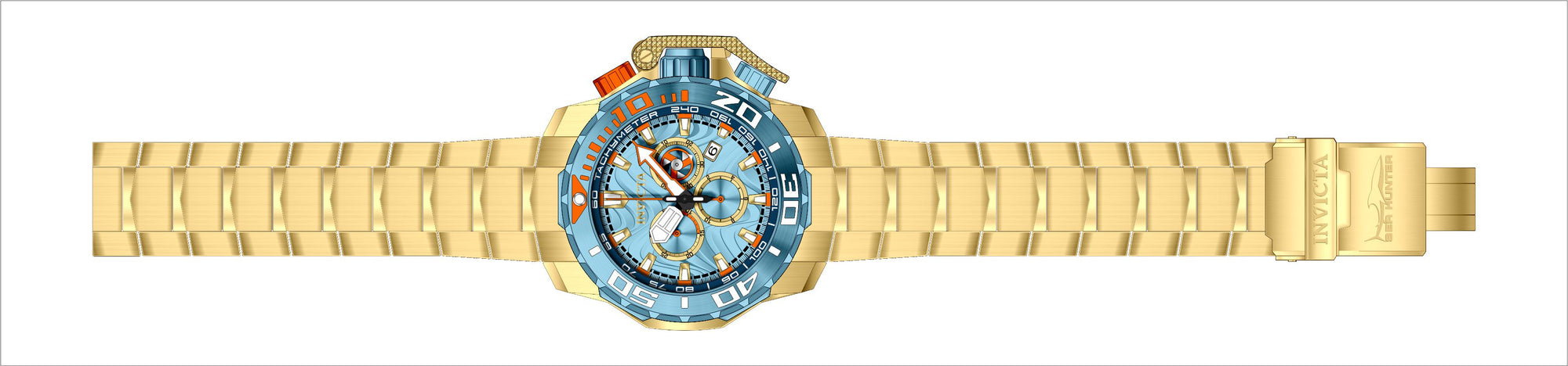 Band For Invicta Sea Hunter  Men 45561