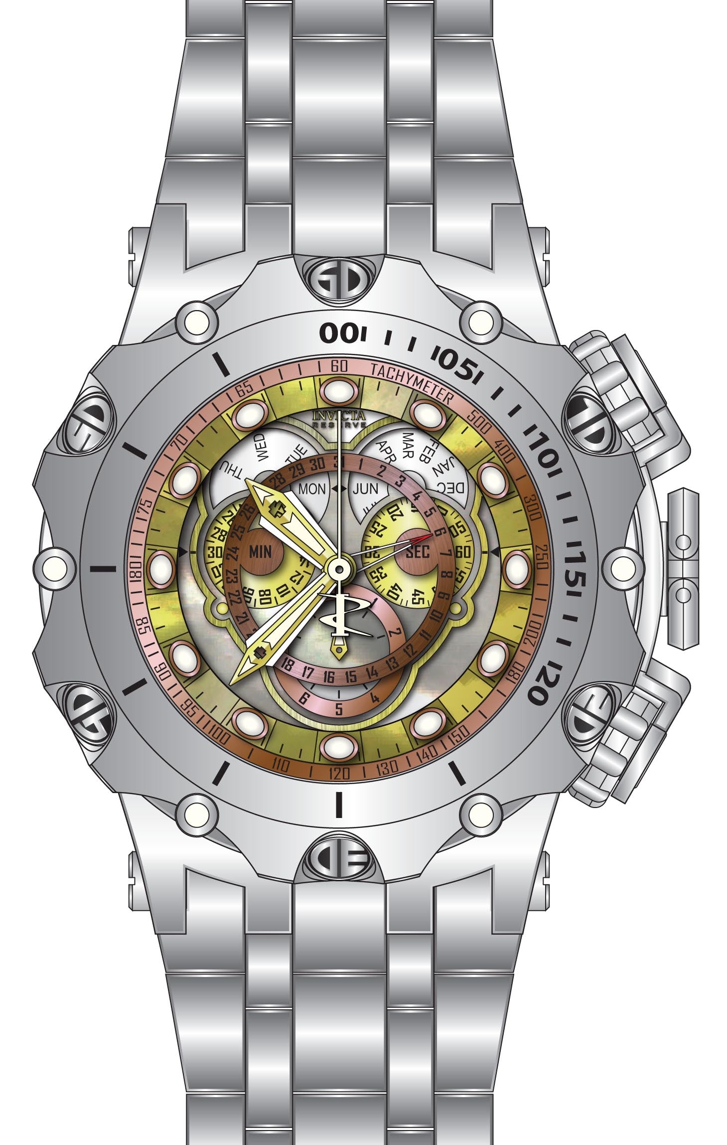 Band For Invicta Reserve  Men 45603