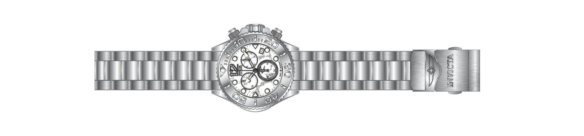 Band For Invicta Reserve Grand Diver Men 45363