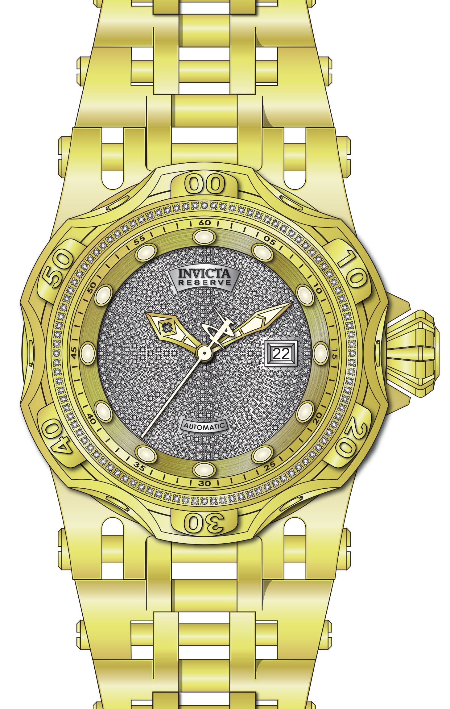 Parts For Invicta Reserve Chaos Men 45928