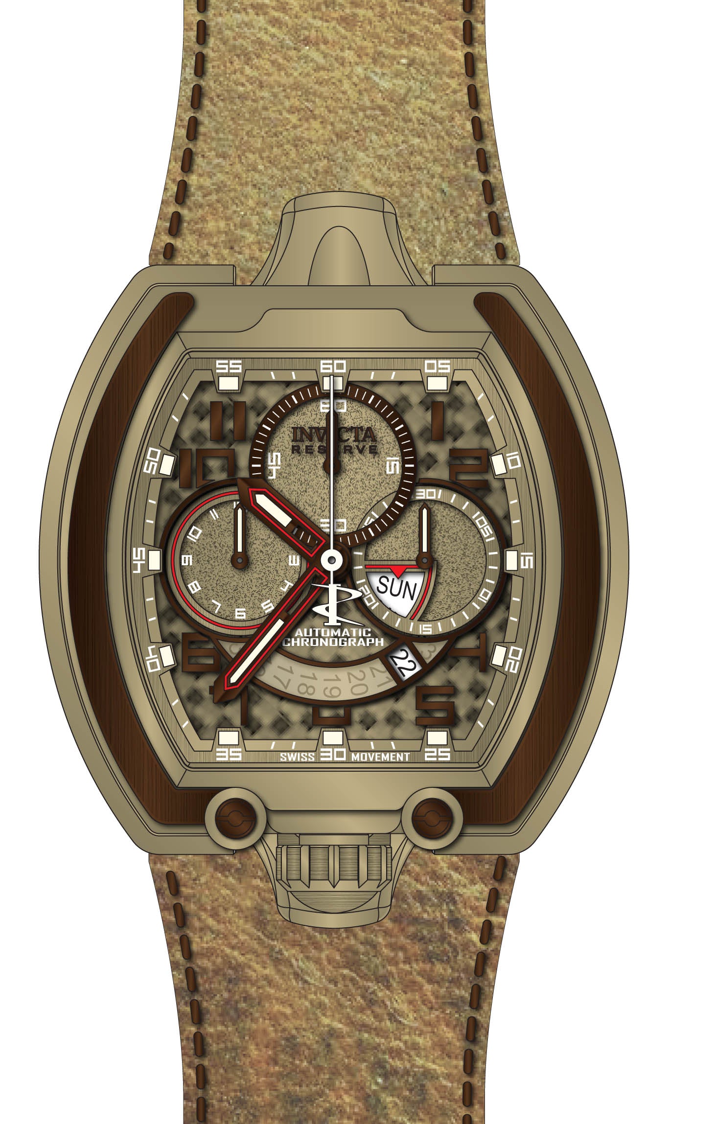 Band For Invicta Reserve Man Men 46004